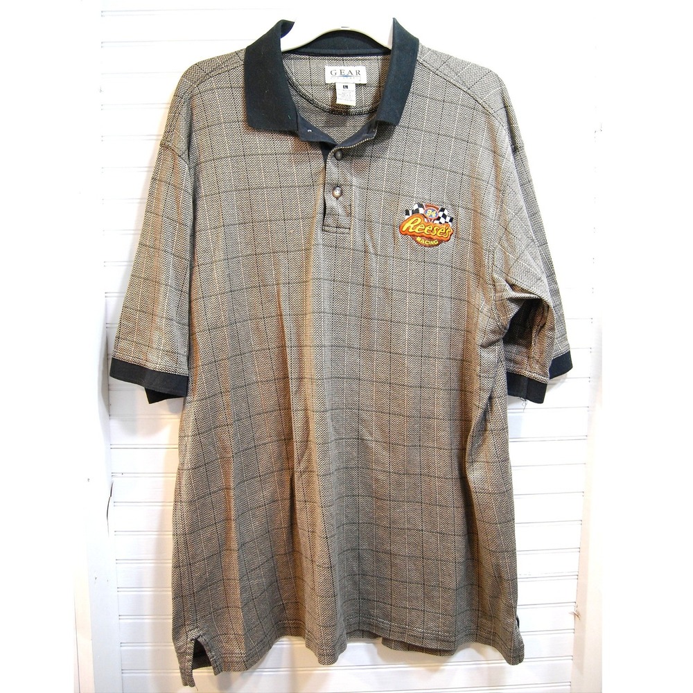 Reese's Racing Polo shirt Men's Large Bill Elliott 94 Embroidered logo Vintage
